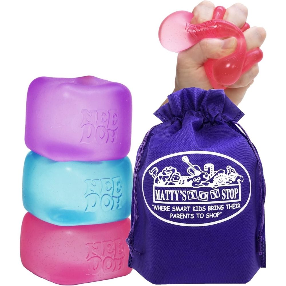 Nice Cube Translucent NeeDoh 3 Pack (Purple/Pink/Blue)